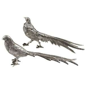  Andrea by Sadek 10 /12 Silver Plated Long Tail Bird Pair 