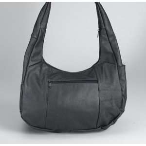  Black Leather Saddle Bag