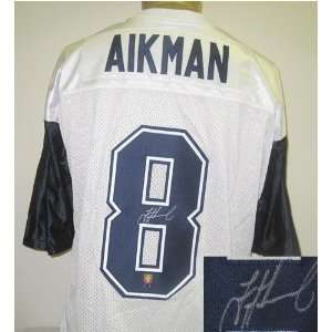  Autographed Troy Aikman Jersey   2star White Sports 