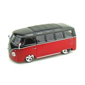  Volkswagen Van Samba 1/24 Black/Red Toys & Games