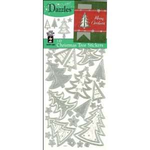  Dazzles Stickers 3 D Christmas Trees Silver Electronics