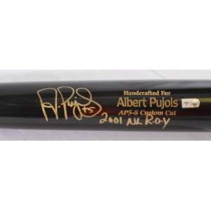 Albert Pujols Signed Bat w/ 2001 NL ROY   Game Model   MLB Holo 