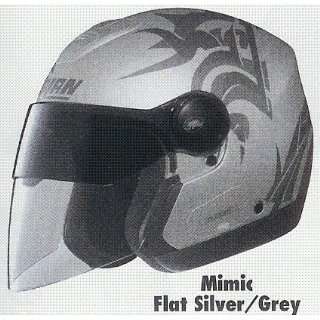  Nolan N42 N Com Graphics Helmet , Color Flat Silver/Gray 