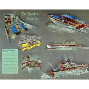 1952 Print Alexis de Sakhnoffsky Boat Marine Ship Art   Original Color 