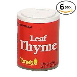Tones Leaf Thyme, .25 Ounce Containers (Pack of 6)  