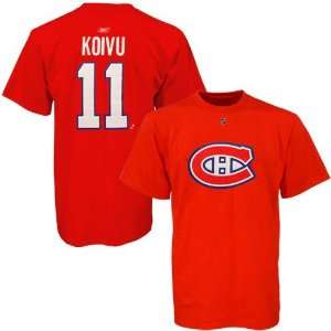  Reebok Montreal Canadiens #11 Saku Koivu Red Net Players T 