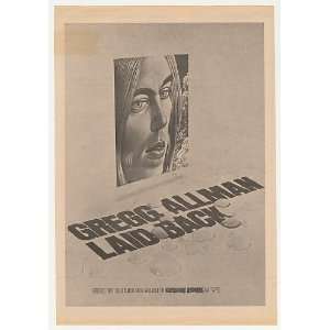 1973 Gregg Allman Laid Back Album Promo Print Ad (Music Memorabilia 
