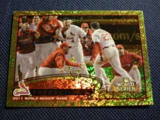 2012 Topps #291 David Freese WS #6 Gold Golden Moment Parallel 