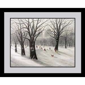    Sledding, 1988 by Harold Altman   Framed Artwork