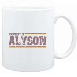  Mug White  Property of Alyson   Vintage  Female Names 