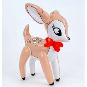  Christmas Inflatable 14 inch Reindeer, Vintage Style Toy 