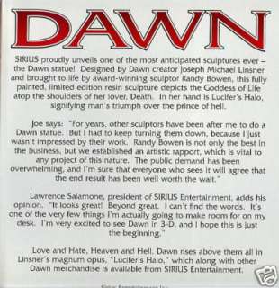 DAWN STATUE(LIMITED). {NOTE Scroll down pass the pictures/scans 