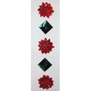   Christmas Decorative Poinsetta Style Button Covers 