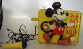 Vintage Mickey Mouse Novelty Radio with microphone & carry handle 
