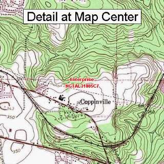   Topographic Quadrangle Map   Enterprise, Alabama (Folded/Waterproof