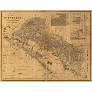  1858 map of Nicaragua