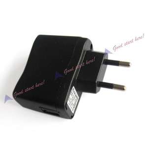 Black USB EU Plug AC DC Power Supply Wall Charger Adapter  MP4 DV 