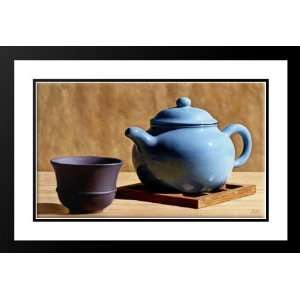 Ryder, Anthony J. 40x26 Framed and Double Matted Blue Teapot  