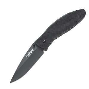 New Kershaw Knife K.O. Avalanche G 10 Handle Black Blade Plain Liner 