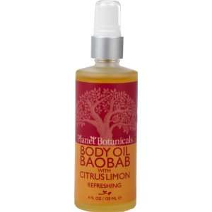 Planet Botanicals African Fruit Body Oil, Baobab with Citrus Limon, 4 