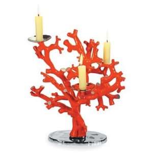  Michael Aram Red Coral Reef Candle Holder