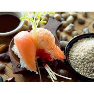  Bowl of Traditional Asian Delicacies Including Fish with 