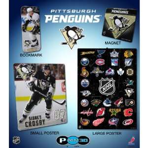   Penguins 3D Poster, Magnet & Bookmark Set