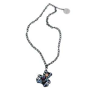  [Aznavour] Lovely & Cute Cubic Bear Necklace / Black 