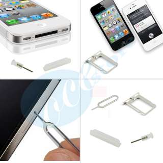 SIM Card tools for iPhone 4 4S Eject Pin + SIM Tray + Anti dust 