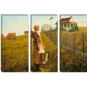  Little House On The Prairie Fenced by Banksy Canvas 