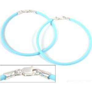  Rubber Bracelets Light Blue 6 2Pcs Jewelry