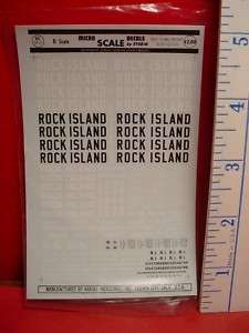 Train Decal Microscale N Scale RN 19 ROCK ISLAND FREIGH  