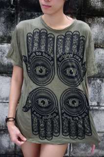 Tribal Aztec Hand Print Rock T Shirt M  