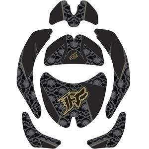  Fox Racing R3 Roost Protector Decal Set   Small/Black/Grey 