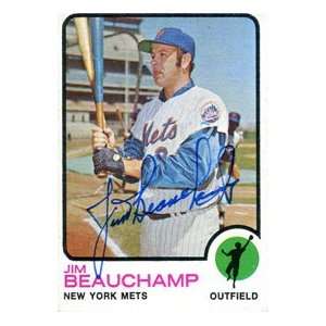  Jim Beauchamp Autographed 1973 Topps Card Sports 