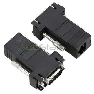 2pcs VGA Video Extender to CAT5/6 RJ45 Cable Adapter  