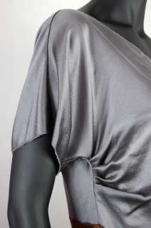 DEREK LAM * NWOT $1790 silk metallic RUNWAY dress  IT42 US6  