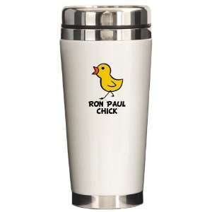 Chick Ron paul Ceramic Travel Mug by   Kitchen 