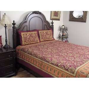  India Bedroom Decor Bedding Floral Cotton Elegant Bed 