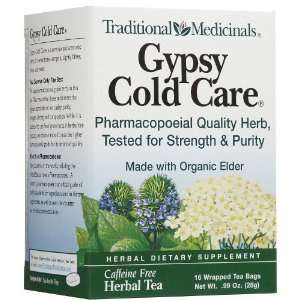 Traditional Medicinals Gypsy Cold Care Herbal Wrapped Tea Bags, 16 ct 
