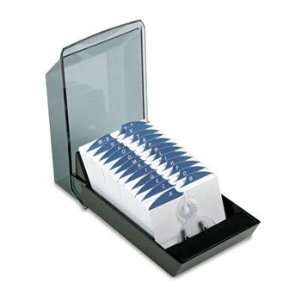 Rolodex 67011   Covered Tray Card File w/24 A Z Guides Holds 500 2 1/4 