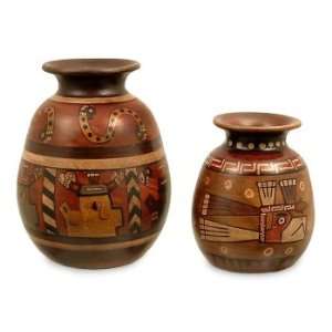  Ceramic vases, Mythical Creatures (pair)