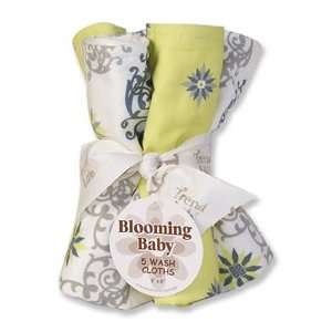  Blooming Bouquet Wash Cloth  5 Pack Set Monaco Medallion 