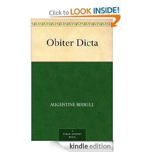 Start reading Obiter Dicta  