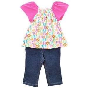  Rocawear Cutout Ruched Tunic & Jeans Set (Sizes 12M 