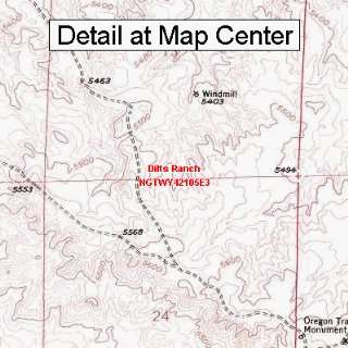  USGS Topographic Quadrangle Map   Dilts Ranch, Wyoming 