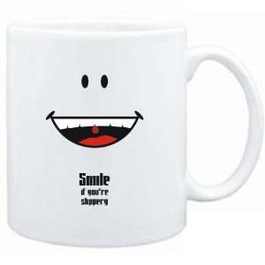  Mug White  Smile if youre slippery  Adjetives Sports 