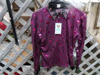 RHC Western Ladies Show Shirt Hibiscus pink  