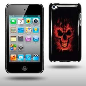  IPOD TOUCH 4 BURNING SKULL PATTERN BACK COVER BY CELLAPOD 