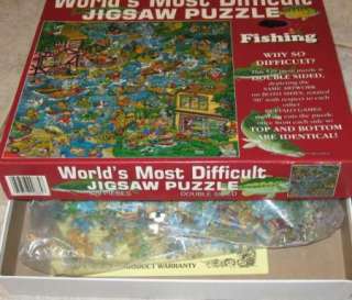 Worlds Most Difficult FISHING Double Sided Puzzle NEW  